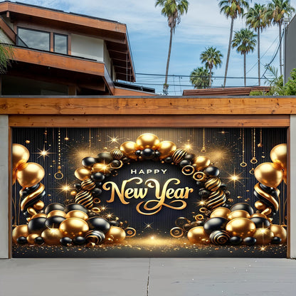 Lorva Garage Door Banner Sparkling New Year