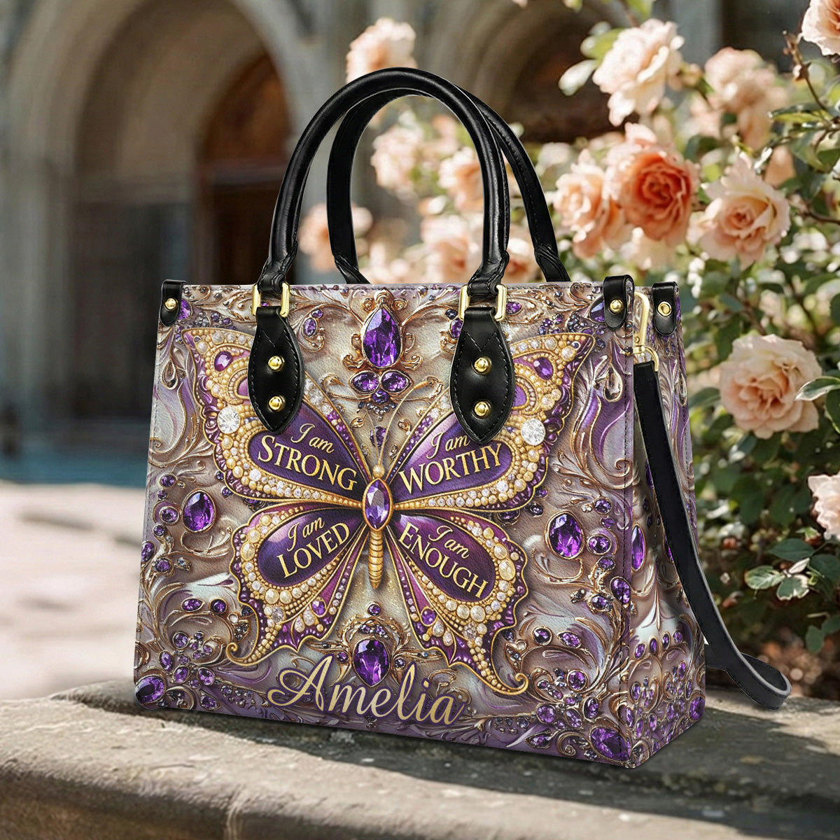 Lorva Personalized Butterfly I Am Strong