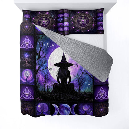 Witch Lorva All Season Quilt 3-Piece Set Lunar Magic