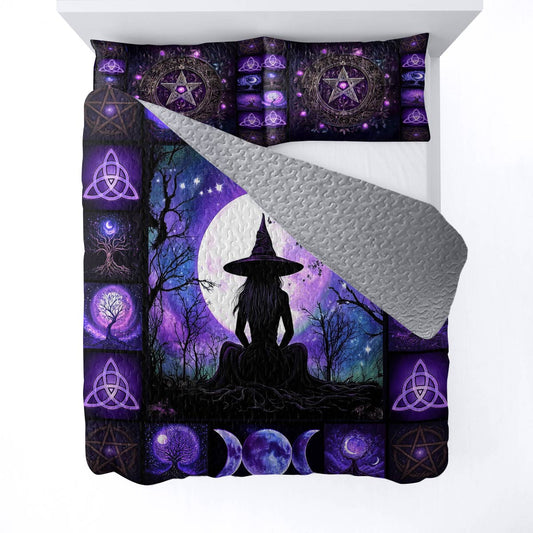 Witch Lorva All Season Quilt 3-Piece Set Lunar Magic
