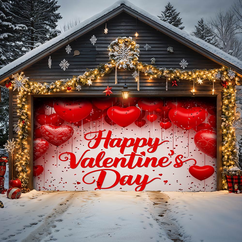 Lorva Garage Door Banner Decoration Happy Valentine's Day