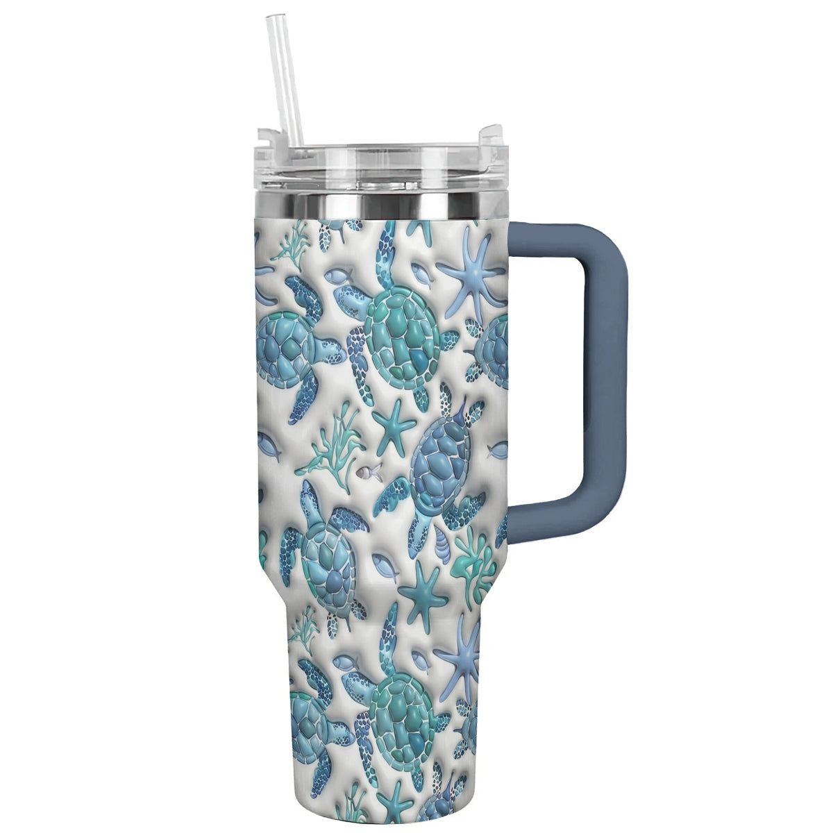 Lorva Tumbler Sea Turtle Blue Flow