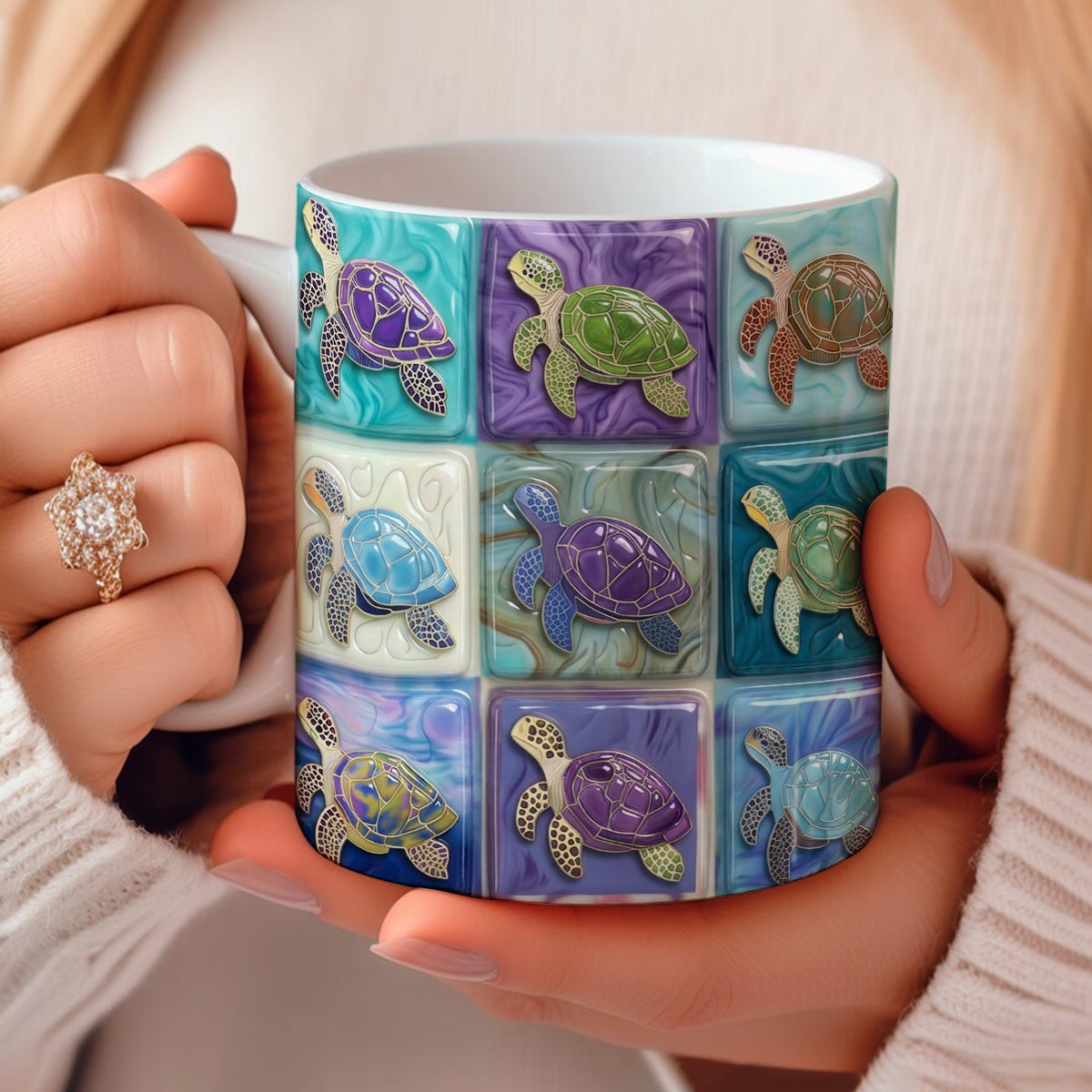Lorva Mug Colorful Sea Turtle