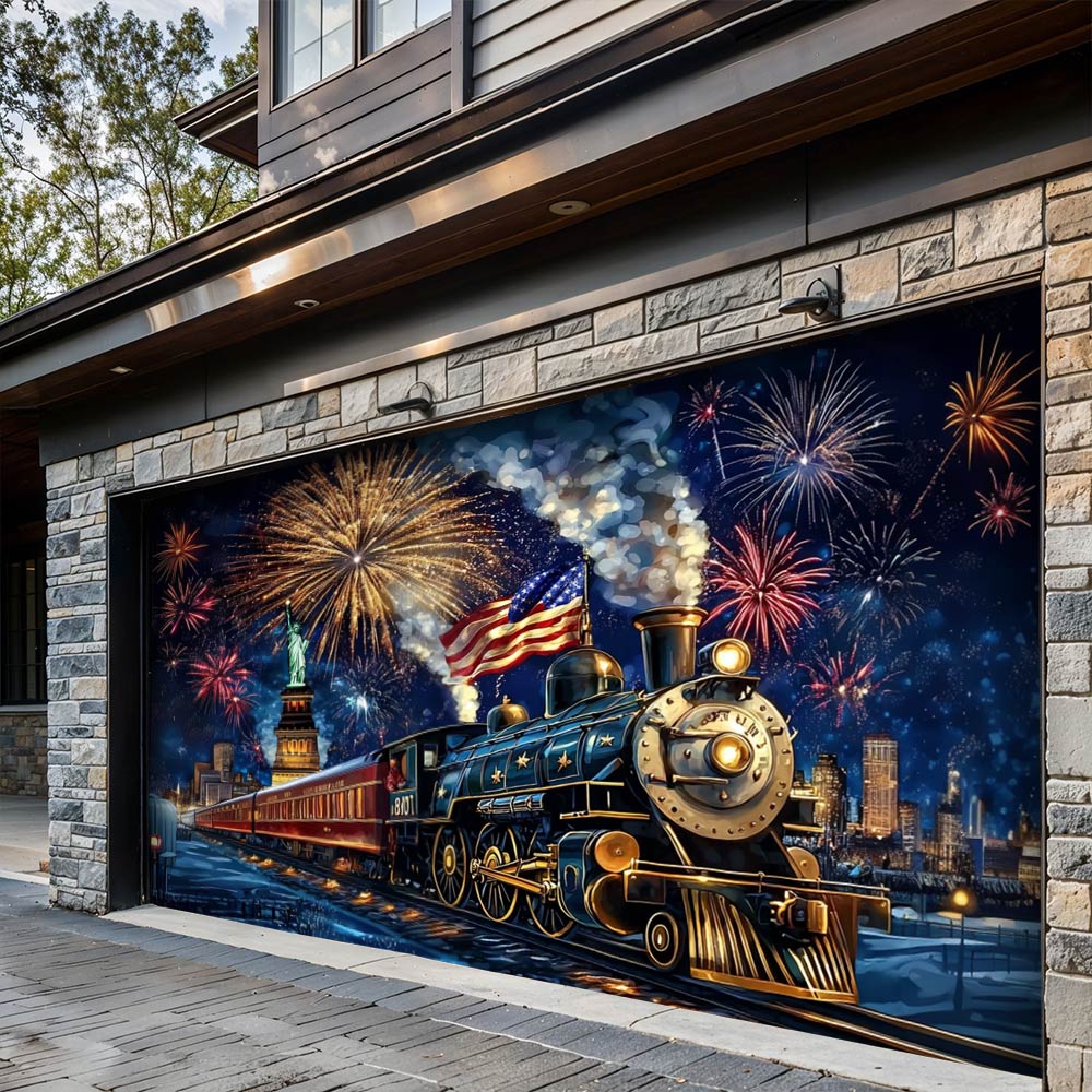 Lorva Garage Door Banner Decoration The Freedom Express