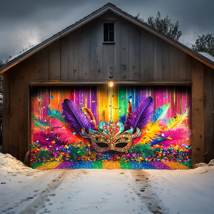 Lorva Garage Door Banner Decoration Gorgeous Mardi Gras Mask