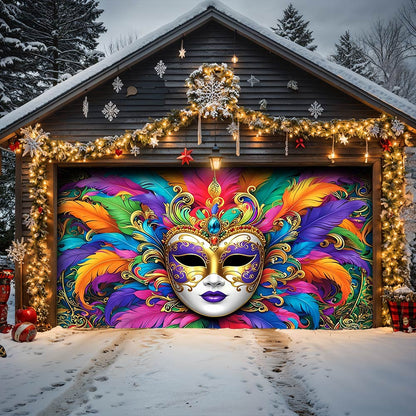 Lorva Garage Door Banner Decoration Radiant Carnival King