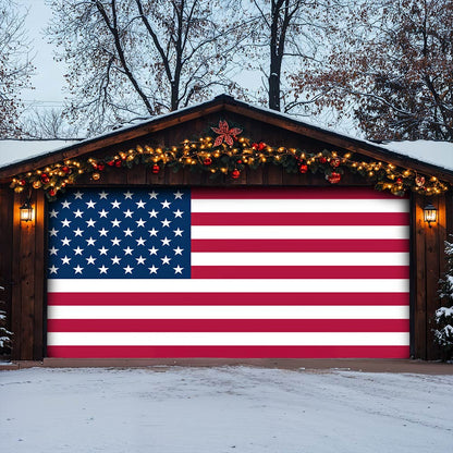 Lorva Garage Door Banner Decoration American Flag