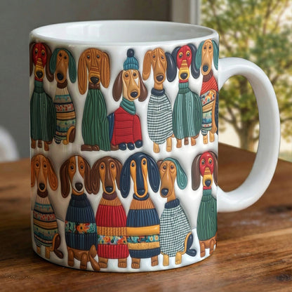 Lorva  Flat Print Mug Amazing Dachshund