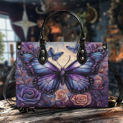 Lorva Leather Bag Violet Royalty