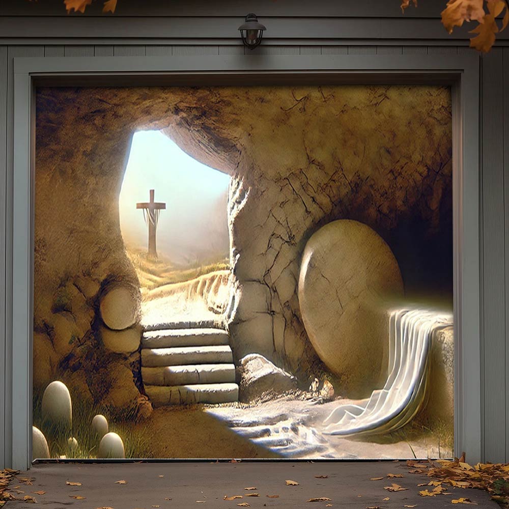 Lorva Garage Door Banner Decoration Easter Moment