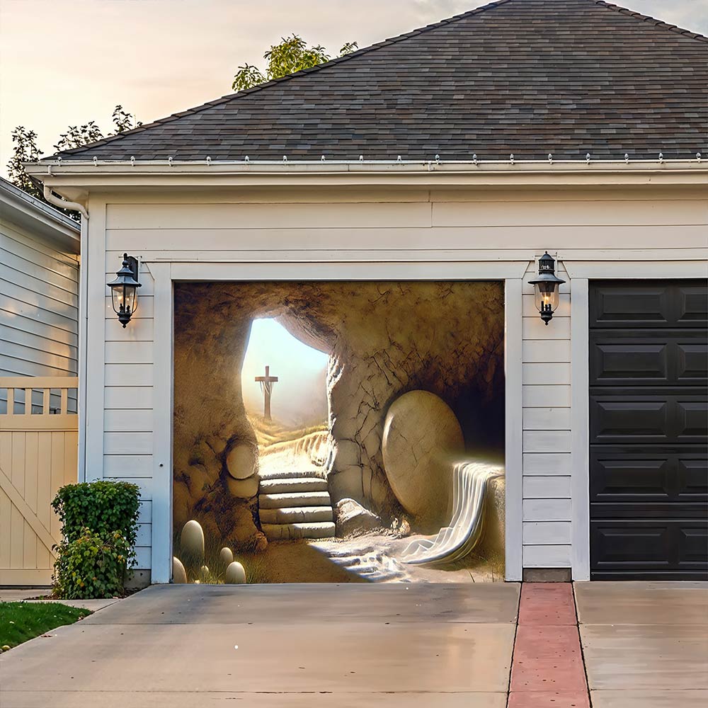 Lorva Garage Door Banner Decoration Easter Moment