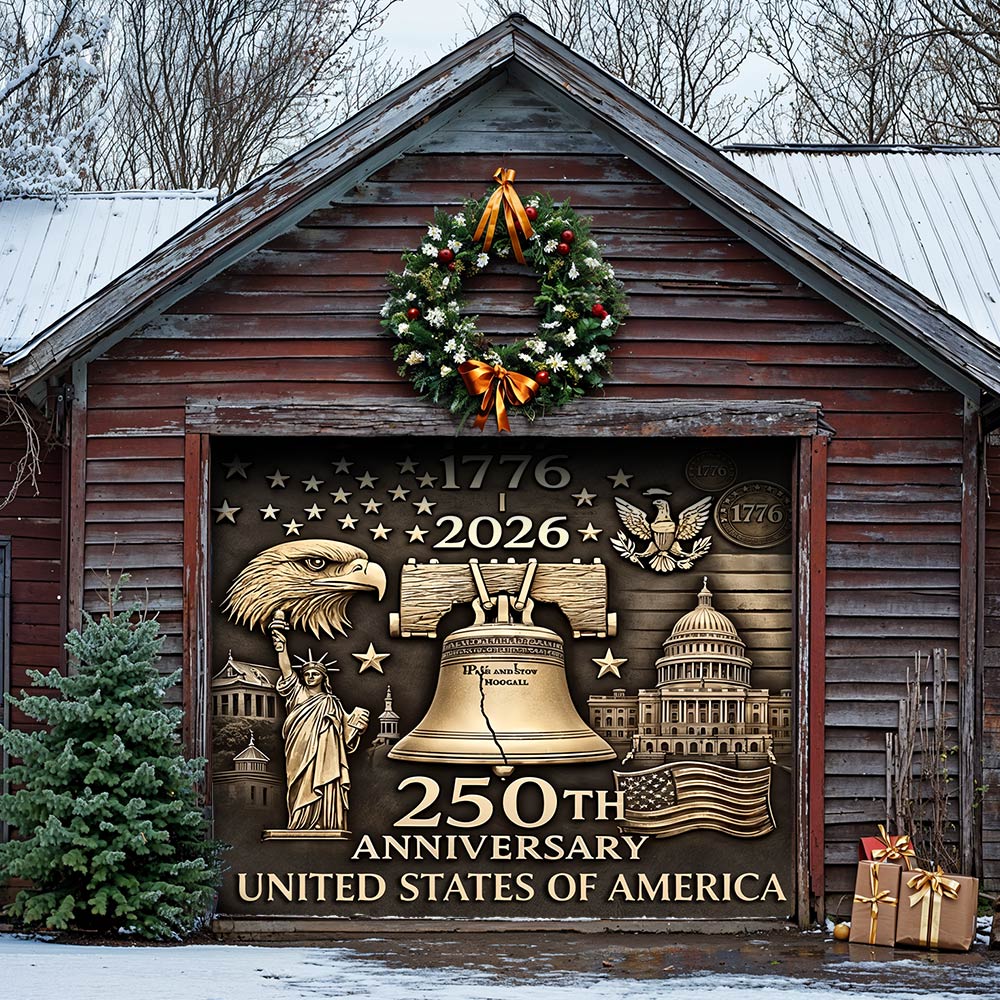 Lorva Patriotic Garage Door Banner Decoration Liberty