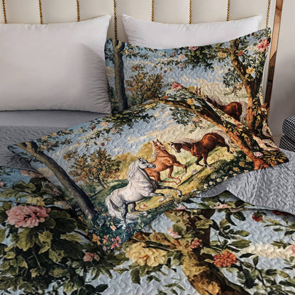 Lorva Horse All Season Quilt 3-Piece Set Friends