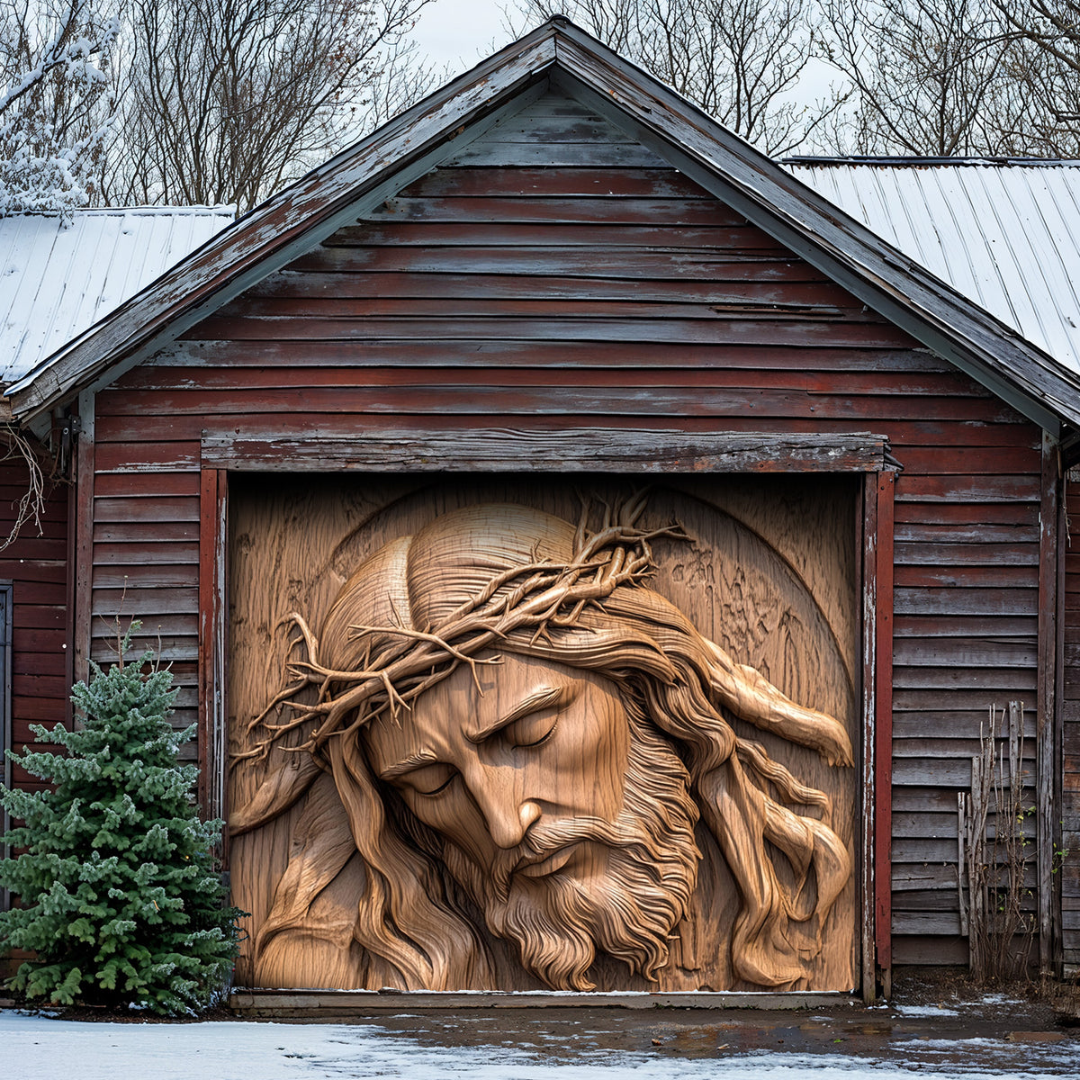 Lorva Garage Door Banner Faith
