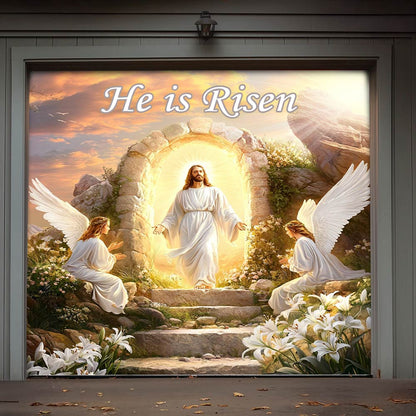 Lorva Garage Door Banner Decoration He Is Risen