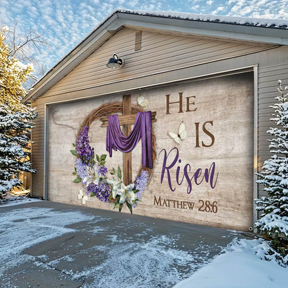 Lorva Garage Door Banner Decoration He Is Risen