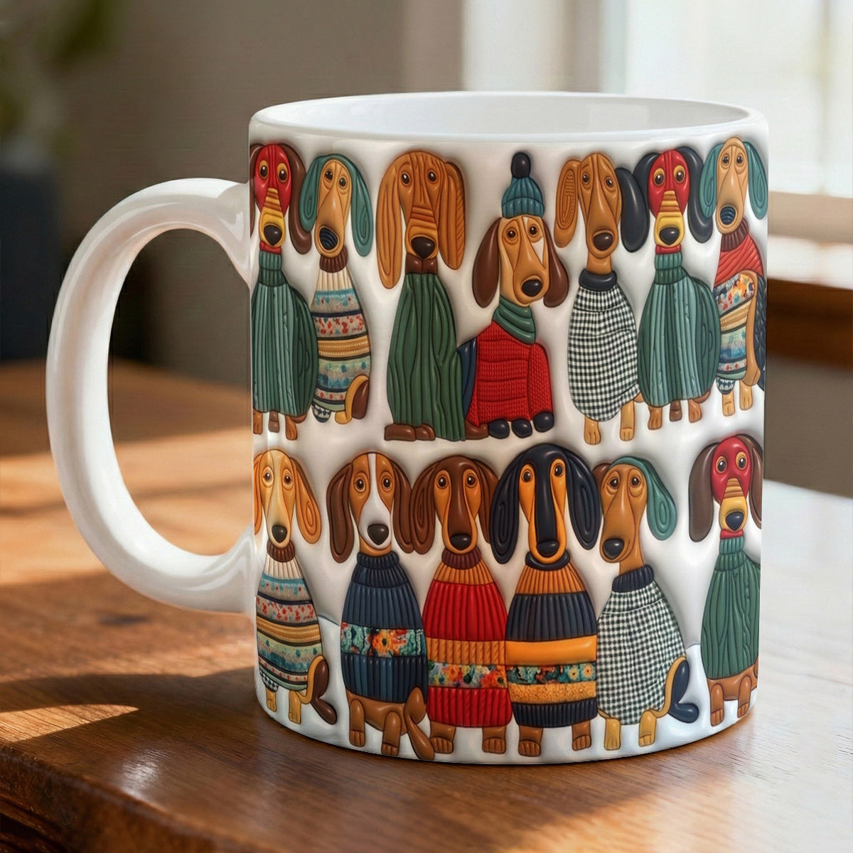 Lorva  Flat Print Mug Amazing Dachshund