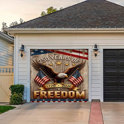Lorva Garage Door Banner Decoration 250 Years Of Freedom