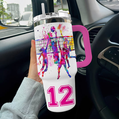 Lorva Personalized Tumbler Just A Girl Who Loves Volleyball