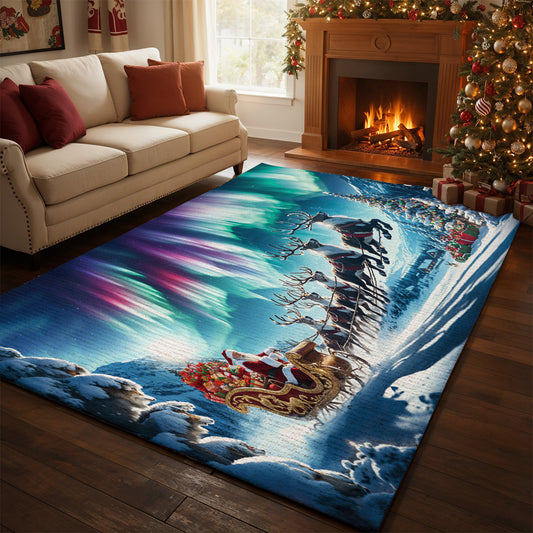 Lorva Christmas Area Rug Through The Aurora