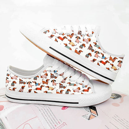 Lorva Dachshund Women's Low Top Shoes Amazing Stylish Dachshund