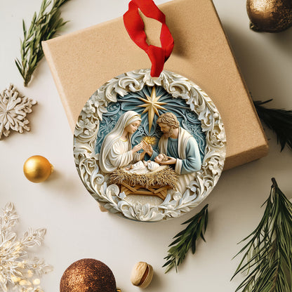 Lorva Acrylic Ornament Holy Night Nativity Scene