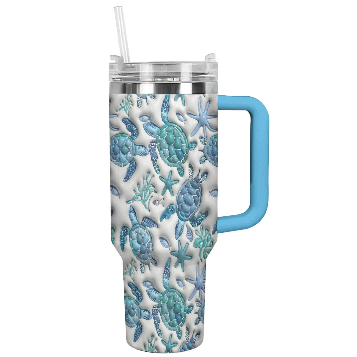 Lorva Tumbler Sea Turtle Blue Flow