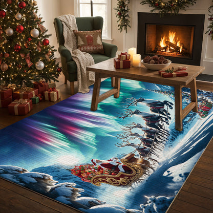 Lorva Christmas Area Rug Through The Aurora