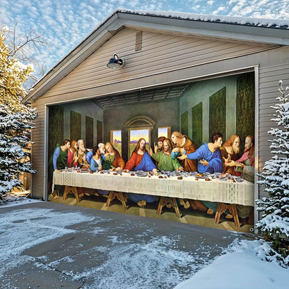 Lorva Garage Door Banner Decoration The Last Supper