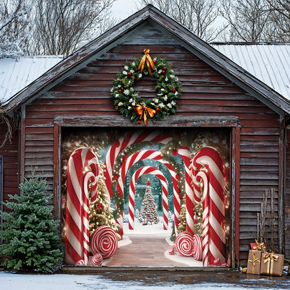 Lorva Christmas Garage Door Banner Decoration The Cute Endless Gate