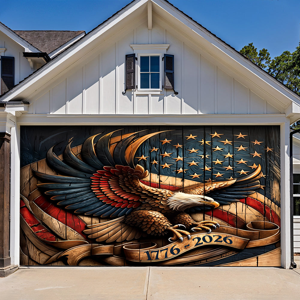 Lorva Garage Door Banner Decoration Classical Eagle