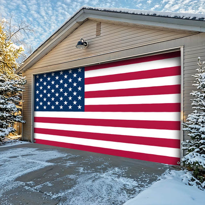 Lorva Garage Door Banner Decoration American Flag