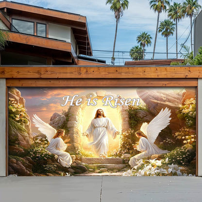 Lorva Garage Door Banner Decoration He Is Risen