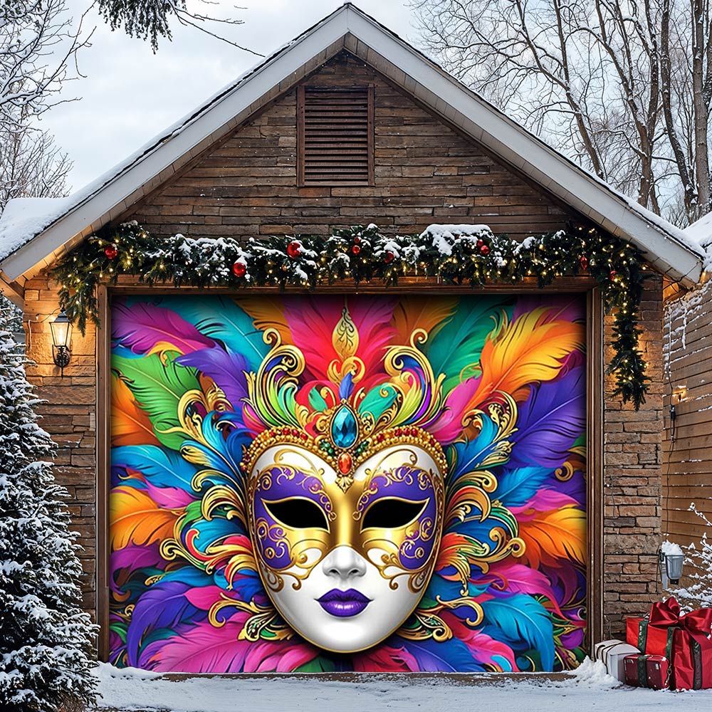 Lorva Garage Door Banner Decoration Radiant Carnival King