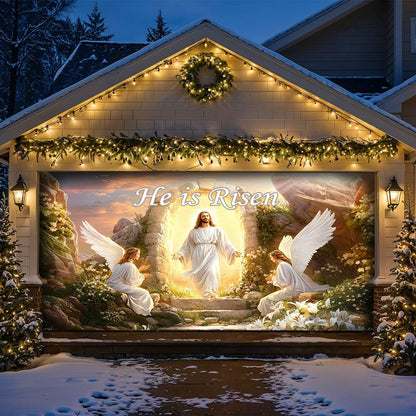 Lorva Garage Door Banner Decoration He Is Risen