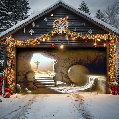 Lorva Garage Door Banner Decoration Easter Moment