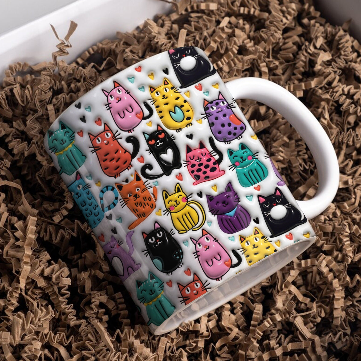 Lorva Mug Lovely Cute Colorful Cats