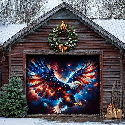Lorva Patriotic Garage Door Banner Decoration Majestic Eagle