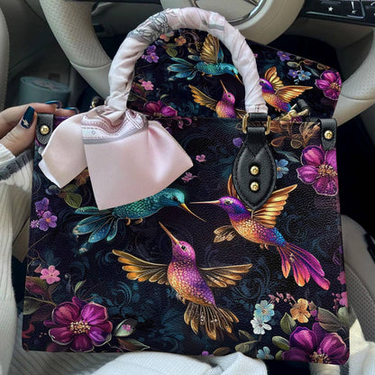 Lorva Hummingbird Leather Bag Twilight Blooms