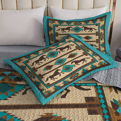 Lorva All Season Quilt 3-Piece Set Horse Freedom