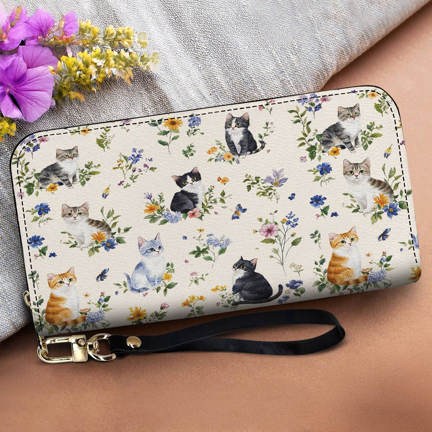 Lorva Cat Leather Bag Cute Garden