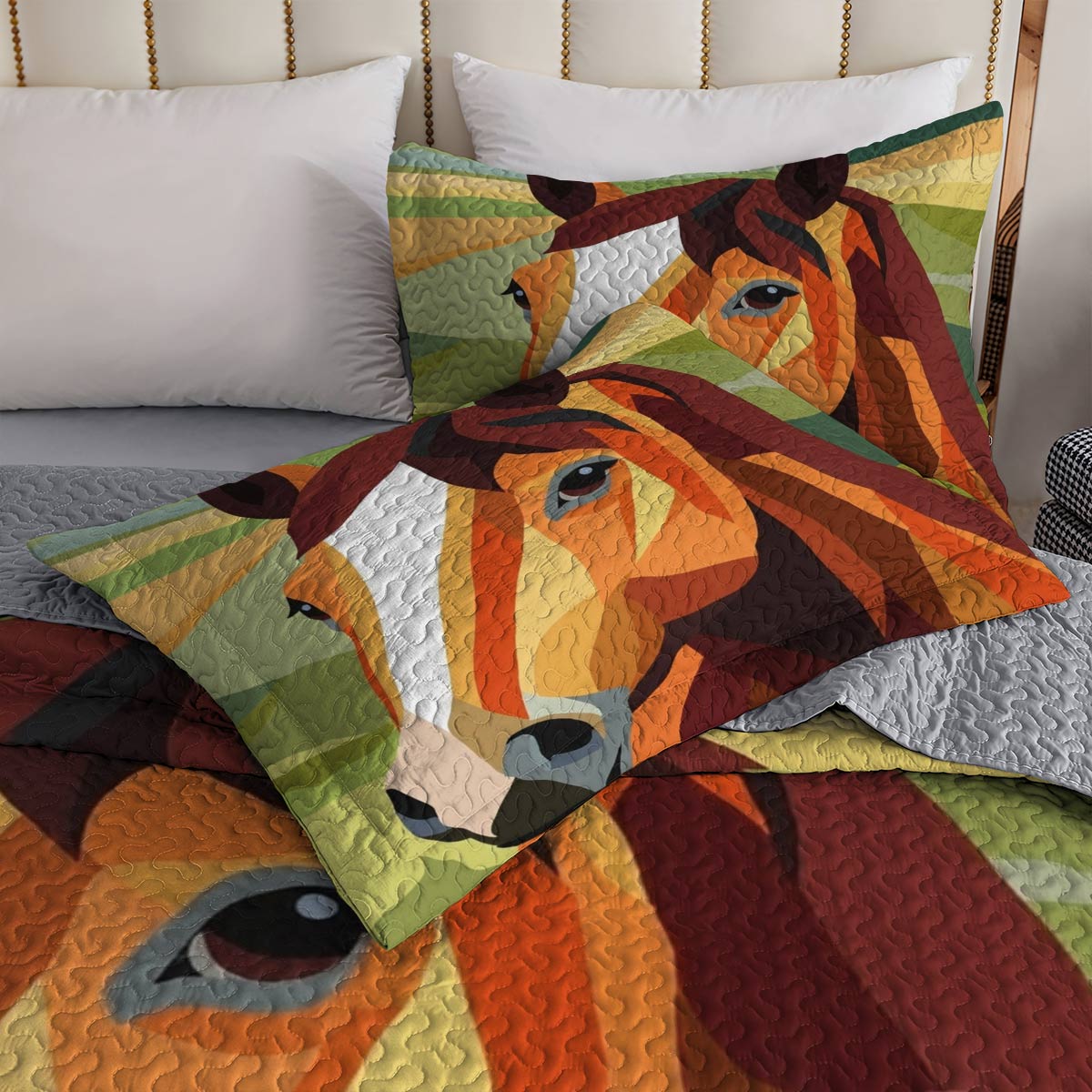 Lorva Horse All Season Quilt 3-Piece Set