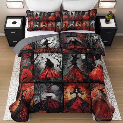 Witch Lorva All Season Quilt 3-Piece Set Scarlet Spell