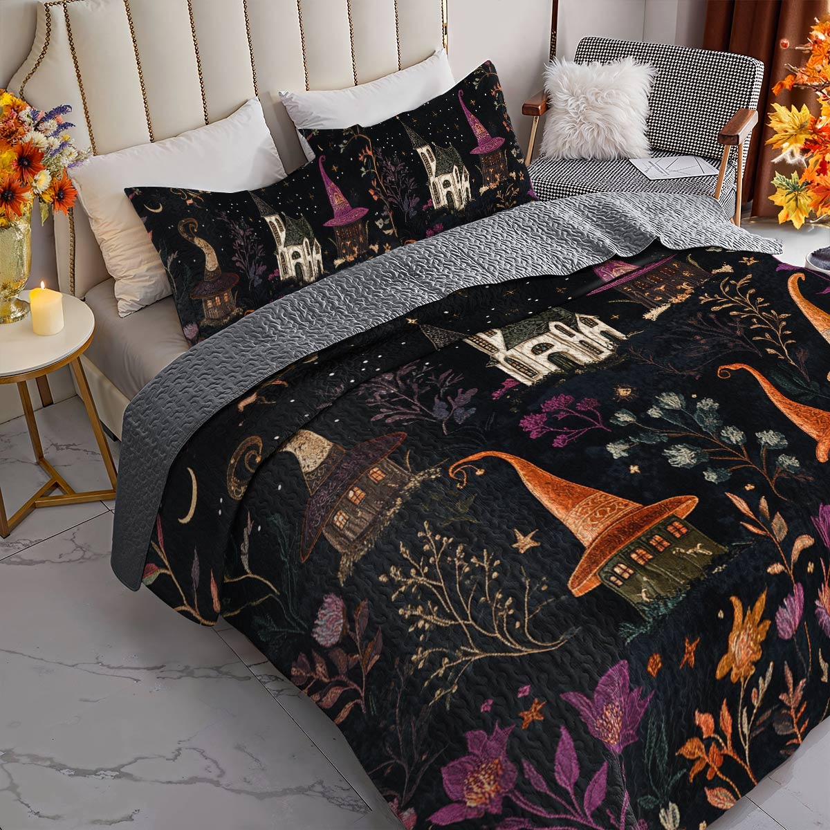 Witch Lorva All Season Quilt 3-Piece Set Spellcaster’s Village