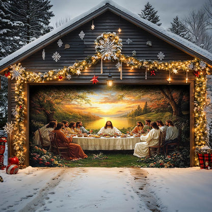 Lorva Garage Door Banner Decoration The Last Supper