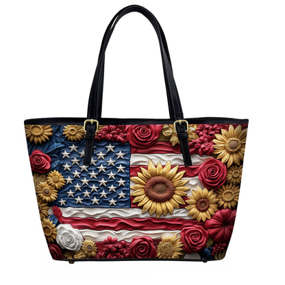 Lorva Leather Tote Bag Love My Country