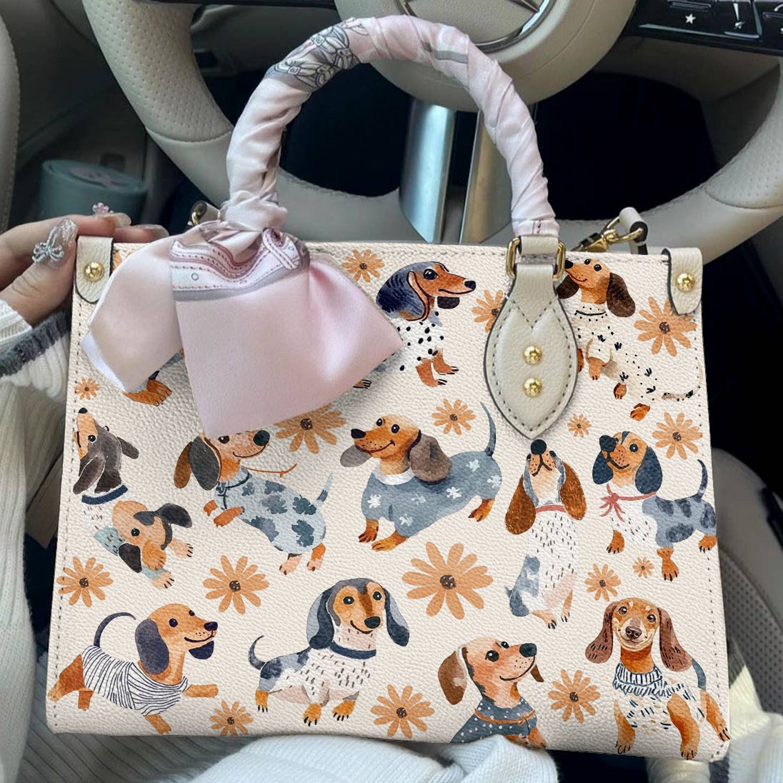 Lorva Dachshund Leather Bag Daisy Doxie