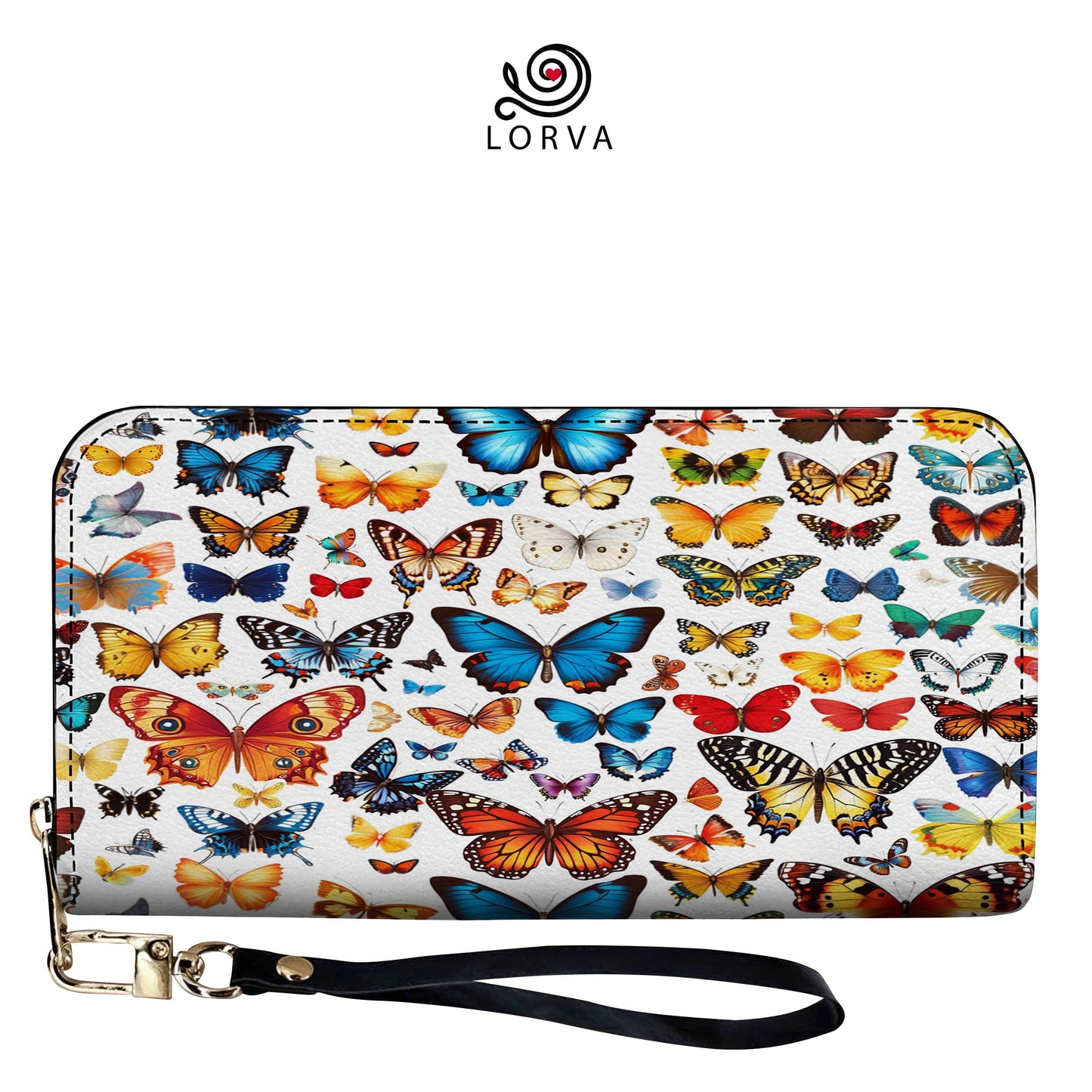 Lorva Butterfly Leather Wallet Butterfly Kaleidoscope