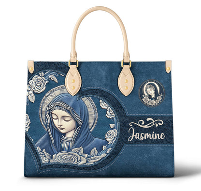 Lorva Personalized Leather Bag Rosa Virgin Mary