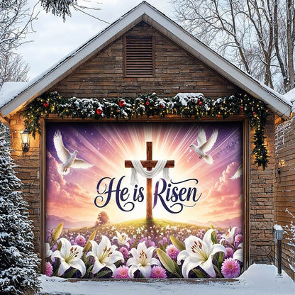 Lorva Garage Door Banner Decoration He Is Risen